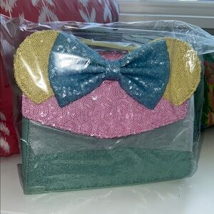 Loungefly Minnie Mouse Pastel Sequin Crossbody Bag Purse